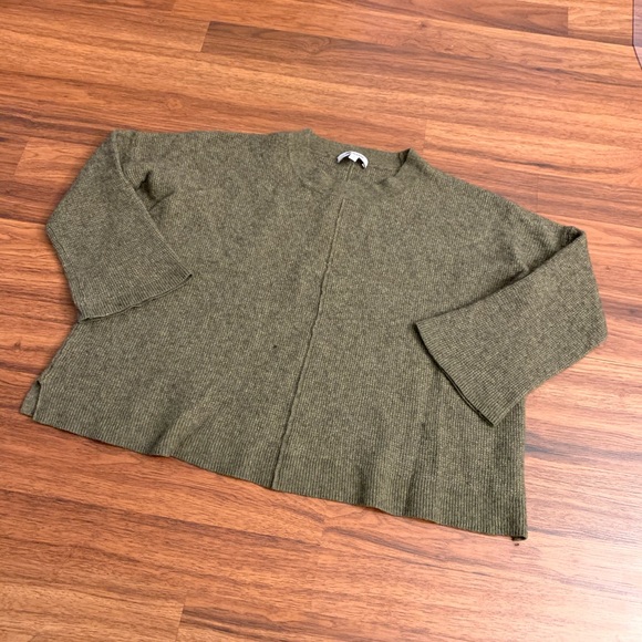 Madewell Sweaters - Madewell wool waffle knit relaxed pullover top M